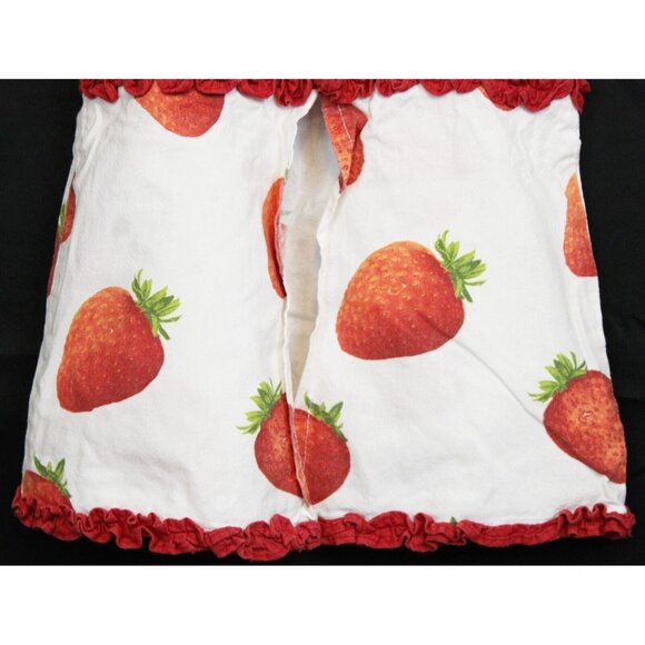 Trish Scully 2pc Outfit Sz 5 Tank Top Pants Strawberry Red Ruffles Summer Rhines - Picture 7 of 15